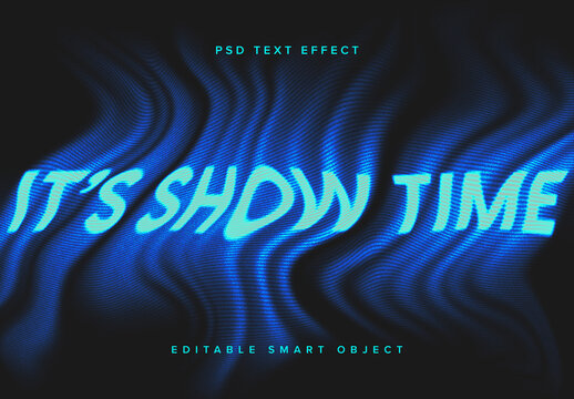 Dissolving Glow Text Effect Mockup