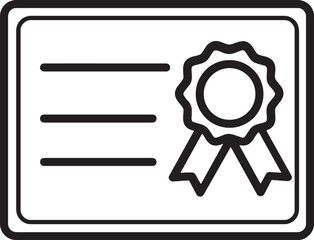 Certificate Paper with Award Badge Vector Icon