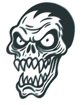 Silueta monster furia vector.