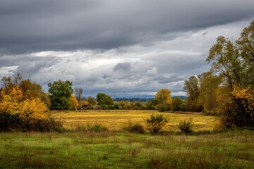 Fototapeta premium Overcast Skies Before Rainy Weather