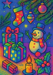 Vibrant festive holiday cheer