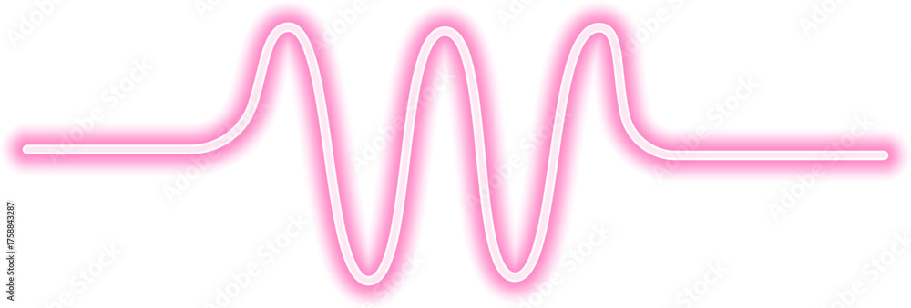 Wall mural hand-drawn neon stroke with a soft glow, curving dynamically with a fluid, continuous motion.