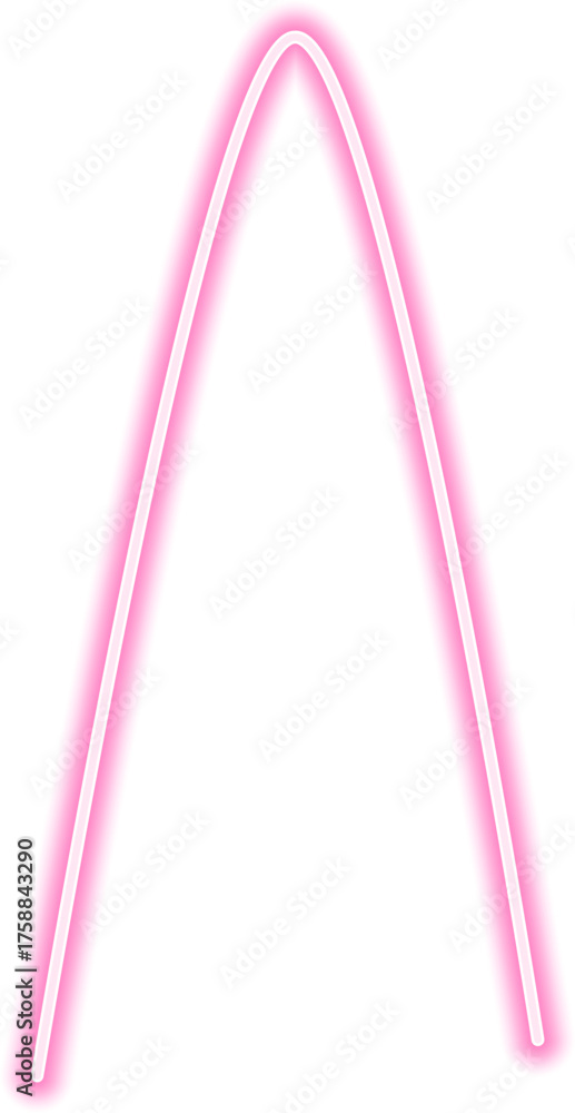 Wall mural neon wave with a light and delicate glow, flowing dynamically with smooth, curved motion in an abstr