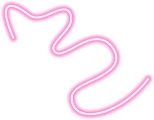 Freeform neon path with artistic curves, forming an abstract glowing motion.