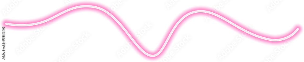 Wall mural freeform neon line with a random flowing path and smooth, continuous glowing motion.