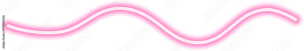 Wall mural freeform neon squiggle with an irregular path and continuous glowing movement.