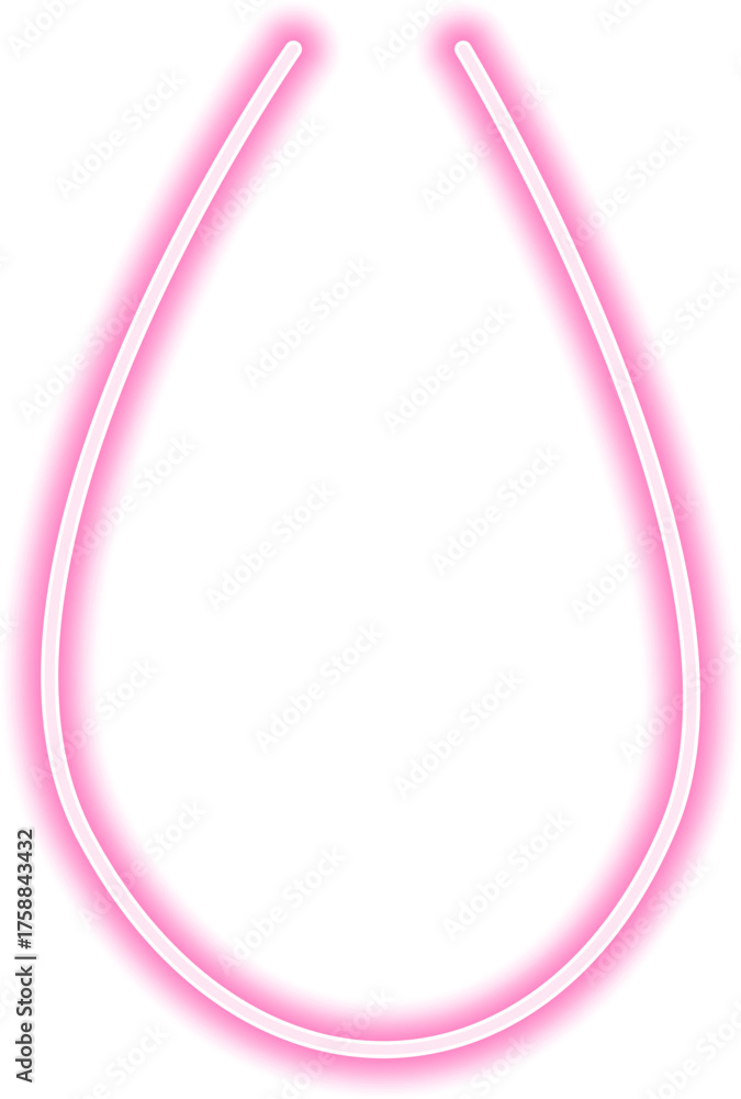 Wall mural minimal neon curve with a smooth abstract flow and continuous glowing effect.