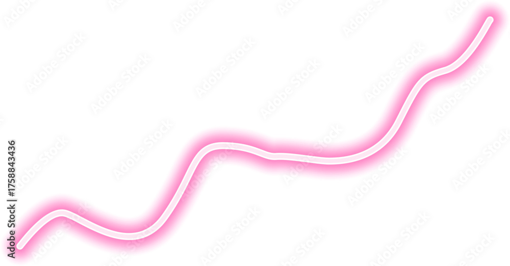 Wall mural neon zigzag wave with irregular angles and continuous glowing movement.