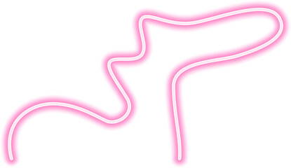 Abstract neon sketch with random wavy curves and a continuous glowing effect.