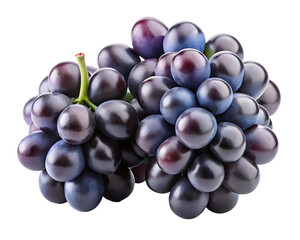Fototapeta premium black grape isolated on transparent white background clipping path