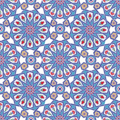 Islamic geometric ornament. Oriental seamless pattern. Turkish mosaic