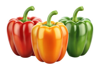 red orange isolated on transparent white background clipping path