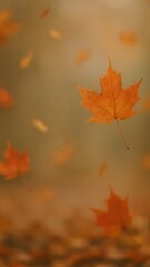 Autumn leaves falling gracefully mobile wallpaper