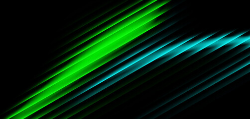 Blue and Green Glowing Energy Wave – Dynamic Futuristic Background