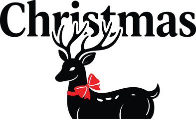 Merry christmas lettering with holly