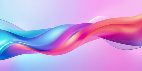 Illustration of abstract colorful wave background with smooth gradient and dynamic shape