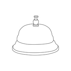 Call Bell line art vector design. Call Bell outline illustration design.	
