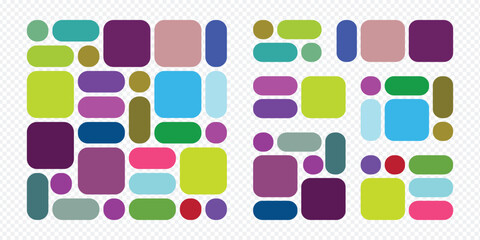 Large set of trendy bento grid layouts. Modular geometric collage templates for UI/UX, modern web design, and vibrant social media posts.