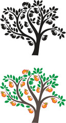 Obraz premium orange tree icon