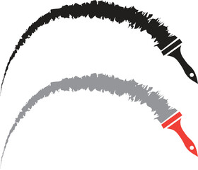 unique painting brush icon