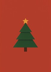 Fototapeta premium Minimalist Christmas tree design