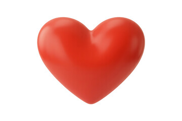 Vibrant red heart shape, smooth surface, conveying affection, love, and positive emotions.