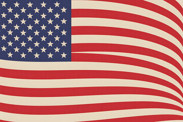 Obraz premium Stars and stripes pattern, representing national identity and patriotism, a symbol of freedom.