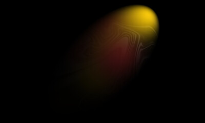 Abstract swirl of warm colors in darkness