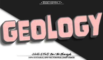 Geology Rock Mineral Fossil Earth Formation Text Effect Editable Alphabet © Zeta
