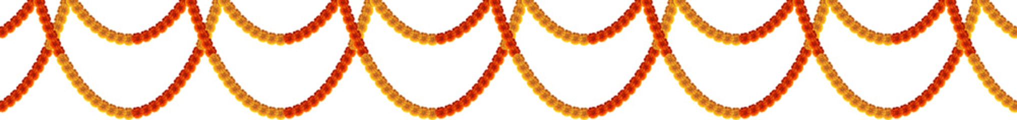 Marigold flowers festive design element hanging shape