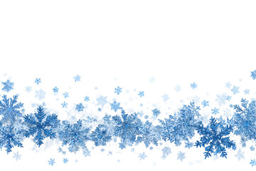 Decorative blue snowflake border for winter and holiday design projects