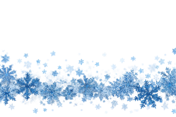 Decorative blue snowflake border for winter and holiday design projects
