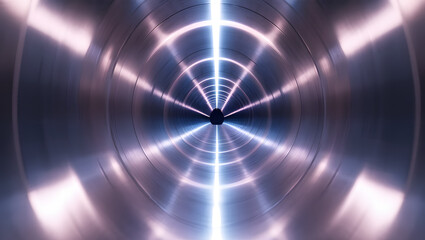 A Brightly Lit Circular Tunnel