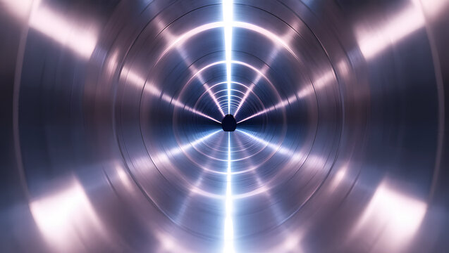 A Brightly Lit Circular Tunnel