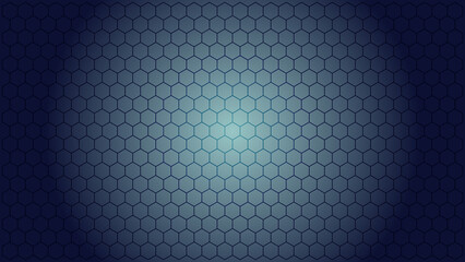Stylish honeycomb pattern with a gradient of dark blue and light blue, perfect for backgrounds, presentations, and modern designs requiring a touch of futuristic elegance