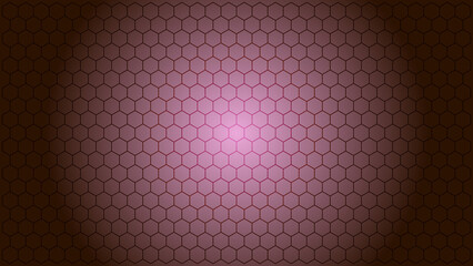 Modern dark honeycomb pattern with vibrant pink glow, perfect for technology backgrounds, abstract designs, or creative projects needing a touch of futuristic elegance and visual appeal