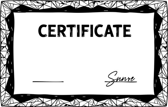 Elegant certificate template for professional recognition awards, customizable achievement document with classic border perfect for printable educational success - Powered by Adobe