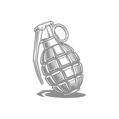 Fototapeta premium Detailed Monochrome Hand Grenade Illustration
