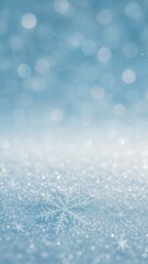 Sparkling snowflakes with bokeh effect mobile wallpaper