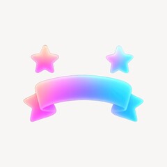 Gradient ribbon with stars