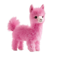 Obraz premium Cute Pink Fluffy Animal Toy for Children and Collectors