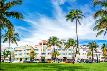 Miami Beach, Florida, USA Cityscape with art deco buildings on Ocean Drive 245 © Kovacs