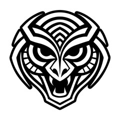 A filled style icon representing a serpente face