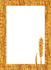 Vertical frame with hand painted wheat