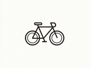 Fototapeta premium Minimalist bicycle silhouette black vector illustration on clean white background
