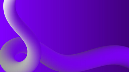 3d abstract background featuring a smooth purple curved line with copy space for text