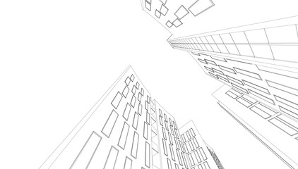 Abstract architectural background vector illustration