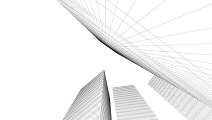 Fototapeta premium Abstract architectural background vector illustration