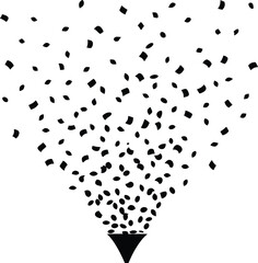 Abstract geometric pattern minimalist design with bold lines and shapes isolated on transparent background