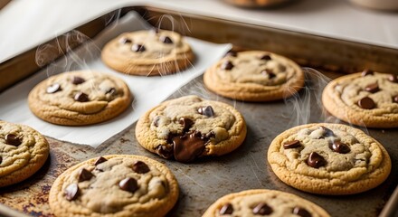 Fresh Baked Cookies on Tray